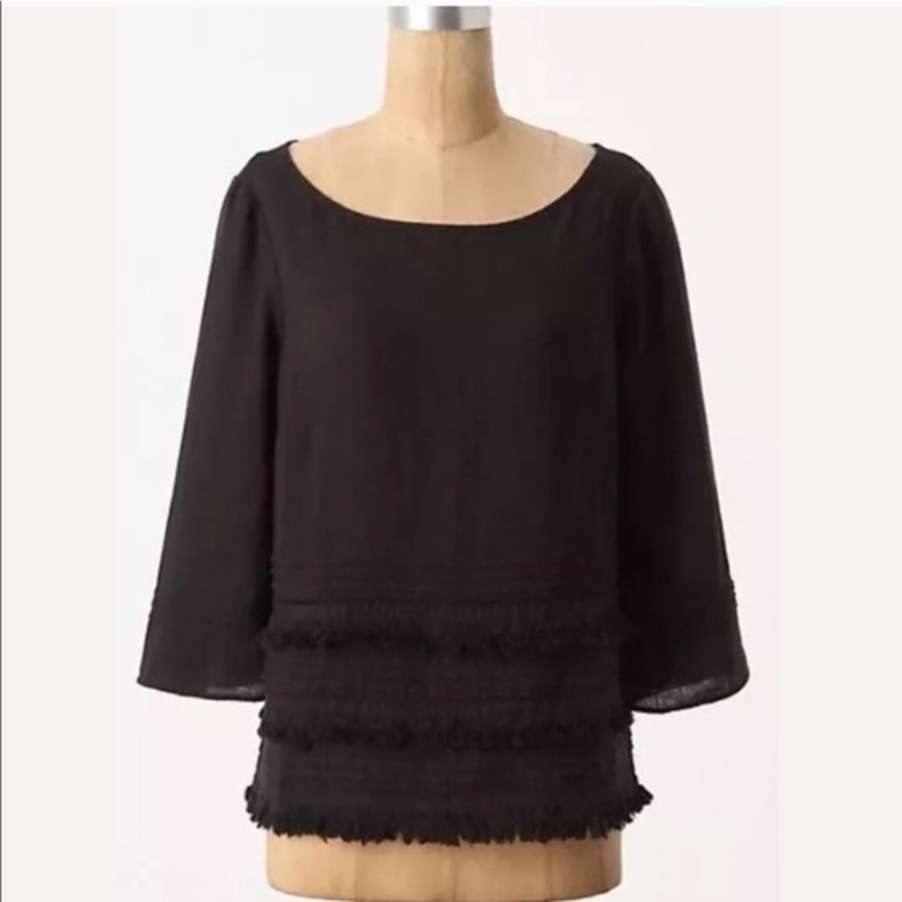 Meadow Rue Linen Fringe Top